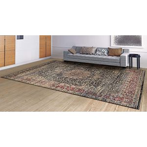 couristan Zahara Lotus Medallón área alfombra, 2 'x 3' 7," Black/Red/Oatmeal