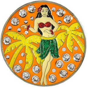 Marcador para pelotas de Hula Girl vidrio Swarovski