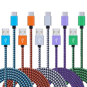 Cable USB Type-C, fivebox 6 ft 3 Pack Nylon Trenzado USB-C Cable de carga rápida para Google Pixel XL, HTC Nexus 6P, LG G5 V20, 5 x 10, Huawei P9/P9 P