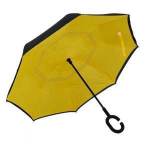 Unim Pure Color C Forma Handel paraguas invertido doble capa resistente al viento & impermeable y protección UV paraguas para coche y al aire última i