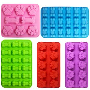 Moldes de silicona para huesos y huesos de cachorro, Sonku, moldes de silicona para chocolate, caramelo, gelatina, cubitos de hielo, dulces para perro