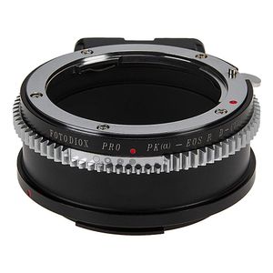 Fotodiox Pro - Adaptador de montura de objetivo compatible con Pentax K Auto Focus Mount (PK AF) DSLR Lenses a Canon RF (EOS-R) Mount Mirrorless Camer