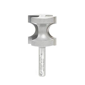 Amana Herramienta 51547 Radius Bullnose 1/4 X 1 con punta de carburo de diámetro x 1 Cut Altura x 1/4 inch vástago Router Bit