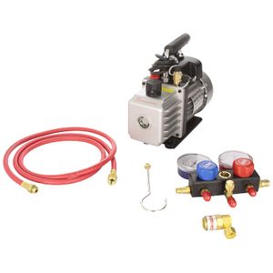FJC KIT6 Bomba de vacío y Set de manómetro y mangueras R134a