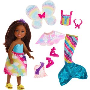 Barbie Dreamtopia Rainbow Cove Chelsea - Juego de muñecas y modas, color morena