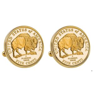 gold-layered 2005 Bison níquel color dorado Bisel Gemelos