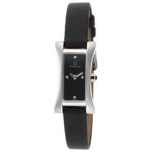 Eterna – 2610 – 41 – 46 – 1120 sahida Diamante de la mujer y de raso negro Dial Reloj