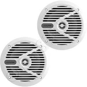 Alpine sps-m601 W 110 W 6 A1/2" Type-S Marine altavoces coaxiales de 2 Vías, color blanco