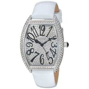 Christian Van Sant CV4821W - Reloj de pulsera para mujer con correa de piel de cuarzo analógica de acero inoxidable, color blanco, 14 relojes casuales