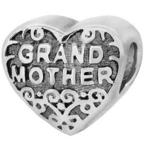 Plata de ley Zable Abuela Pandora Compatible Bead/Encanto