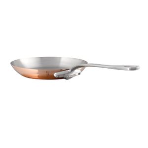 Mauviel M150 - Batería de cocina de cobre con asas de acero inoxidable fundido, sartén redonda