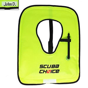 scuba choice scuba choice adulto amarillo neón chaleco de esnórquel con nombre caja, grande