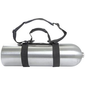 XS DeLuxe de buceo tanque Carrier con correa para el hombro, color negro