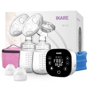 IKARE Bombas de doble grado hospitalario, eléctrico portátil con más comodidad 120 niveles libre, bomba de leche recargable para viajes y hogar, súper
