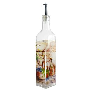 otorgar Howard Hierbas y aceite Provence Tema aceite & Vinagre vidrio Vinagrera, 16 oz, multicoloreado