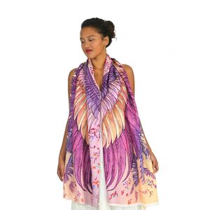 Boho Chic – pintado a mano bohemio bufanda chal, exótica algodón, Wrap Rosa Blush Shawl