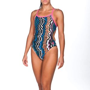 Arena para mujer Zig Zag Challenge Maxlife correa fina espalda abierta overol traje de baño