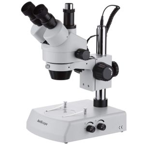 AmScope SM-2TX Professional trinocular zoom microscopio, WH10 X Oculares estéreo, 3,5 x -45 X Zoom de Ampliación, 0.7 x -4.5 X lente, iluminación haló