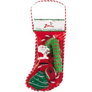 Zanies Five-Piece Holiday Surprise Stockings for Dogs