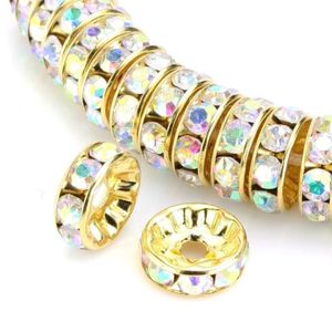Abalorios espaciadores de latón de alta calidad para pendientes, pulseras, collares, tobilleras, llaveros, joyas, manualidades, Metal, 12mm