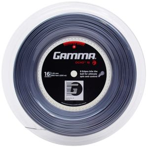 Gamma Sports AMP OCHO Tennis Racket String Polyester Series- Octagonal Shape Delivers Maximum Ball Bite, Spin, Power, and Control - 16 or 17 Gauge (Ne
