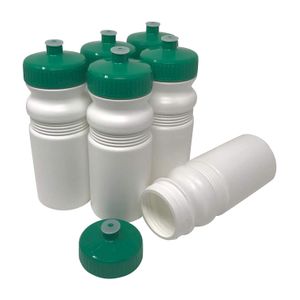 CSBD - Botellas de agua en blanco para deportes y fitness, sin BPA, de plástico de polietileno de alta densidad, fabricadas en Estados Unidos, a grane