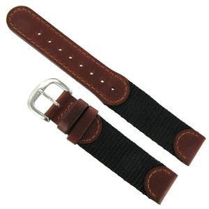 20 mm Swiss Army Watchband Sustitución de piel color café
