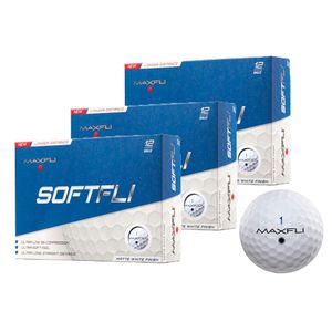 Maxfli SoftFli - Pelotas de golf mate (distancia recta más larga, tacto suave)