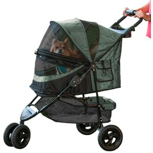 Cochecito para mascota Pet Gear No-Zip, L, Verde salvia