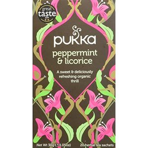 Pukka Peppermint and Licorice Tea 20 bolsitas de té de hierbas