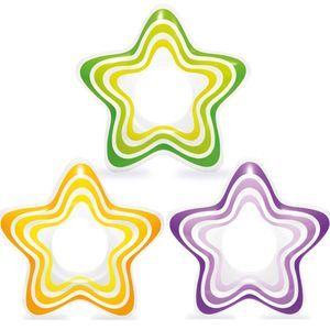 Intex hinchable Star anillos, tres colores, amarillo, púrpura, verde, 29"x28" nuevo diseño de 2017 59243ep
