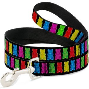 buckle-down dl-w30742-n Narrow 0.5" Gummy Bears Negro/Multi Color correa del perro