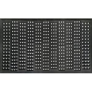Shepherd Hardware, tapete para piso de caucho reciclada, para interior y exterior, 18 x 30 pulgadas, negra, Negro