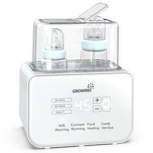 Calentador rápido de biberones, esterilizador de biberones, calentador de alimentos para bebés sin BPA 6 en 1, para descongelar.
