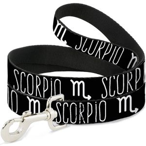 Buckle-Down Pet Leash, 4' x 1/2", Zodiac Taurus/Constellation Black/White