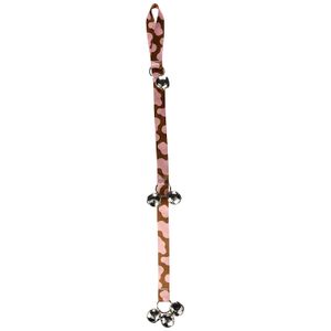 Amarillo 26" largo y 1" Amplia Diseño de perro con 6 campanas Rosa Vaca Ding perro Bell Potty sistema de formación