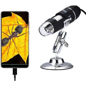 Oxbird50X-2000X, Microscopio USB para niños, Microscopio de estudiante, Teléfono Android (no iOS iPhone), Compatible con Mac Window 7/8/10/Mac10.13 y