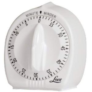 LUX minuto Minder blanco con negro marcas de temporizador mecánico 60 min
