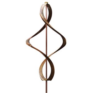 Stanwood Wind Sculpture Kinetic Dual Helix Spinner, Talla...