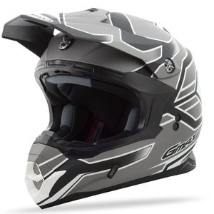 GMAX Unisex-Adult full-face-helmet-style Casco, XXL, negro, plateado (Flat Black/Dark Silver)