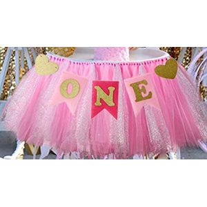 Decoration y ONE Bannant Happy Birthday para Highchair