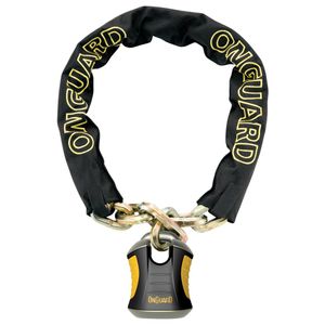On-Guard BEAST – Candado de cadena con x2 Candado (Negro, 180 cm x 12 mm)