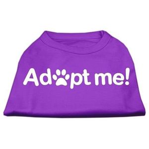 Productos espejismo mascota adoptarme camisa de impresión de visualización xxlarge color morado