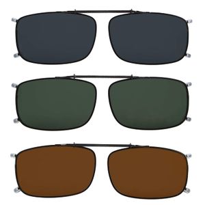 Eyekepper Gris/Marrón/G15 Lente 3-Pack Clip Polarizado Gafas de sol 2 3/16"x1 3/8"