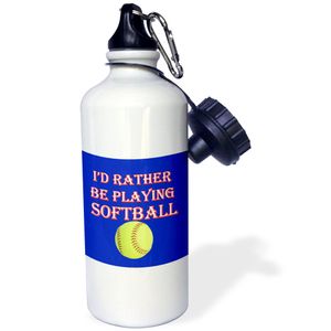 3dRose WB _ _ _ _ _ _ _ _ _ _ 213135 _ _ _ _ _ _ _ _ _ _ 1 ID Rather Be Playing Softball Juego Winning Score Popular diciendo Deportes botella de agua