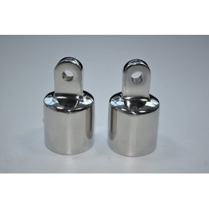 Marino Bimini parte superior Cap – tapa Tubo 1" externo Ojo Extremo para barco – Acero inoxidable 316