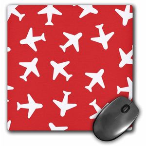 3dRose LLC 8 x 8 x 0.25 inches Cute Avión Impresión Rojo Oscuro y Blanco Mouse Pad (MP _ _ _ _ _ _ _ _ _ _ 28493 _ _ _ _ _ _ _ _ _ _ 1)