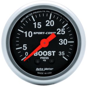 Auto Meter 3304 sport-comp mecánico Boost Gauge