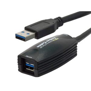 Monoprice 15-Feet activo USB 3.0 a male to a female extension cable, Negro