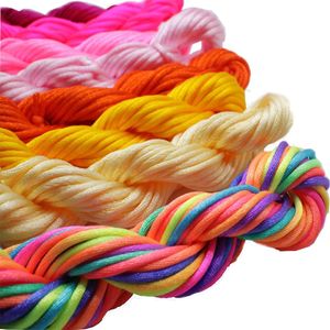 Pamir Tong cordón de seda de satén/cola de rata multicolor para collares, brazaletes, joyería, accesorios, 18 paquetes, 180 yardas (18 paquetes x 10 y
